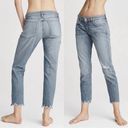 Rag and Bone  Dre Low Rise Slim Boyfriend Jeans Dobbie Light Blue Distressed US 25 Photo 1