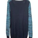 Vintage Havana  Womens Size L Marled Knit Tunic Sweater Long Sleeve Teal Blue Photo 1