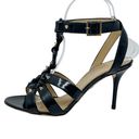 Charlotte Olympia  Allure Black Patent Leather Gold Studded Sandal size 37.5 Photo 0