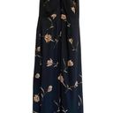 Lush Clothing LUSH Floral Surplice Maxi Dress Side Slit Open Back Deep V Neck Navy S Photo 7