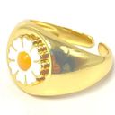 Daisy New Women’s Gold  flower cuff ring Photo 2