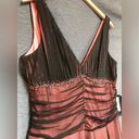 a.n.a NWT JS boutique 16 coral under dress  mesh brown overlay with rushing Photo 10