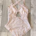 Aerie Pink Lace Bodysuit Photo 2