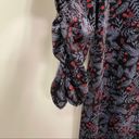 The Row THE SAVILE Dress Size 6 Puff Sleeve Velvet Holiday Nature Print Winter Photo 3