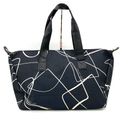 Mali & Lily Weekender Bag Black Tan Blush Scribble Graffiti Pattern Travel Gym Photo 2