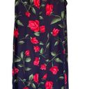 Vintage Blue 90s  Red Rose Dress Size 10 Medium Sleeveless Photo 1