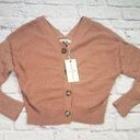 The Moon  and Madison Womens Medium Button Cardigan Sweater Knit Wide V-Neckline Photo 0