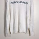 DKNY  jeans ribbed cotton crew neck ladies pullover sweater size large Photo 2