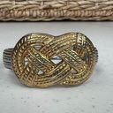 infinity Vintage Gold & Silver Tone  Knot Braided Bangle Bracelet Classic Classy Photo 0