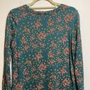 Toad & Co  Windmere II Long Sleeve Dress in Jasper Seedpod Print Teal Floral Small Photo 11