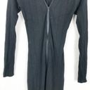 Modern Citizen  Ahran Black Ribbed Two-Way Zip Dress Small Knee Length Photo 8