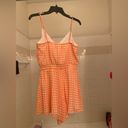 Altar'd State Altar’d State Orange Gingham Romper Size M Photo 1