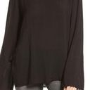 Treasure & Bond Treasure Bond Blouse Small Soft Black Bell Long Sleeve Business Casual Top NWT Photo 0