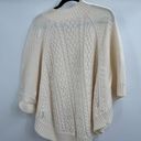 Chico's  white knitted poncho sweater size large/xl Photo 5