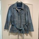 Gap ✨ EUC | Vintage  women’s denim jacket with wrap around tie belt — large P Photo 0