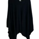 Chico's Chico’s Size S / M Poncho Sweater Women’s Cotton Cashmere Blend Black Cape Tunic Photo 1