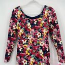 Betsey Johnson Betsy Johnson Floral Printed Scuba Dress Size 2 Long Sleeve Scoop Neck Photo 4