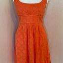 B. Smart Women’s Orange Textured Polka Dot 100% Cotton Halter Sundress Size 14 Photo 0