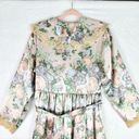 Victoria's Secret Gold Label Vintage Satin Robe Size Medium Floral Lace Midi Photo 6