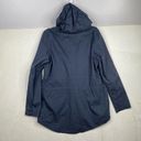 Lole  Steel Blue Anorak Hooded Full Zip Long Sleeve Rain Jacket Size 14 Photo 3