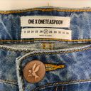 One Teaspoon One by  Freebirds Distressed Blue Buoy Cropped Ankle Zip Jeans 27 Photo 6