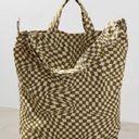 Baggu Rare  Duck Bag in Green Moss Trippy Cute Checks Checker Pattern Chartreuse Photo 3