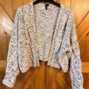 The Moon  & Madison Chenille Cardigan Cropped Open Front Size Medium (3361) Photo 0