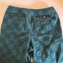 Vans Teal Green Corduroy Checkered Plaid Range Elastic Relaxed Pants Small Photo 8