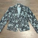 Alberto Makali  Blue Tapestry Floral Blazer. Size 6 Photo 0