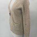 Michael Kors Michael  Cashmere Cardigan Zip Front V Neck Pockets Beige Womens XS Photo 4