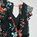 Hunter Bell  Women Black Floral Lace Painterly Embroidery Lace Midi Dress Size 8 Photo 10