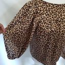 Everly  Peasant Womens Top Size Small Leopard Print 3/4 Sleeve Top Blouse Animal Photo 5