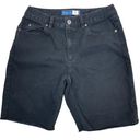 Liz Claiborne Vintage Cutoff Shorts Women Size 8R Black Stretch Denim  8.5" Ins. Photo 0