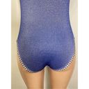 PilyQ New.  Platinum silver blue crochet one piece. Size small. Retails $168 Photo 5