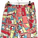 Talbots  Stretch Capris Colorful Abstract Cityscape Print  Size10 Petite Cropped Photo 1