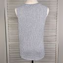 Rachel Zoe  100% Linen Button Front Tie Bottom Tank Top Blue/White Stripe-Large Photo 1