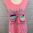 Simply Southern  Beach Please High/Low NWT
Tank Top Pink-Small Photo 0