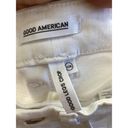 Good American * Good Legs Crop Jeans Size 2/26 White Stretch Casual Tulip Raw Hem Photo 4