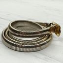 The Bar Vintage Buckle Gold Tone Coil Stretch Cinch Belt Size XS Small S Photo 2