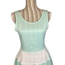 Day & Night  Baby Blue & White Lace Applique Sleeveless Sheath Dress Women Sz M Photo 3