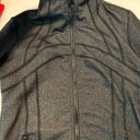 Athletic Fitted Zip Up Jacket Gray Photo 5