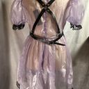 Dolls Kill Widow  Puff Sleeve Organza Babydoll Dress Harness Photo 5