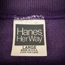 Hanes Vtg  Her Way Woman’s Purple Long Sleeve Holiday Top, Sz L Photo 4