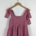 Likely NWOT Sister Jane  Lady Pink Pom Pom Babydoll Tiered Midi Dress XS Barbie Photo 14