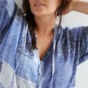 Pilcro  Anthropologie Tiered Tunic Blouse Patchwork Blue Sz XL | Western Cowgirl Photo 9