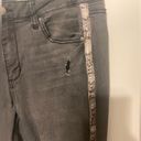 Velvet Heart  grey distressed jeans with snakeskin stripes on side ankle jeans 30 Photo 1