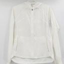 Athleta  Racer Running Free White Full Zip Up Hooded Jacket Size Small Photo 0