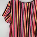 Brooks Bobbie  Multi-Color Knee Length Rainbow Striped T-Shirt Shift Dress XL Photo 11