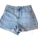 Topshop  Moto High Rise Mom Jean Shorts Blue Size 4 Photo 4