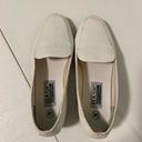 basic editions  women’s white faux leather slip ons — size 6W Photo 1